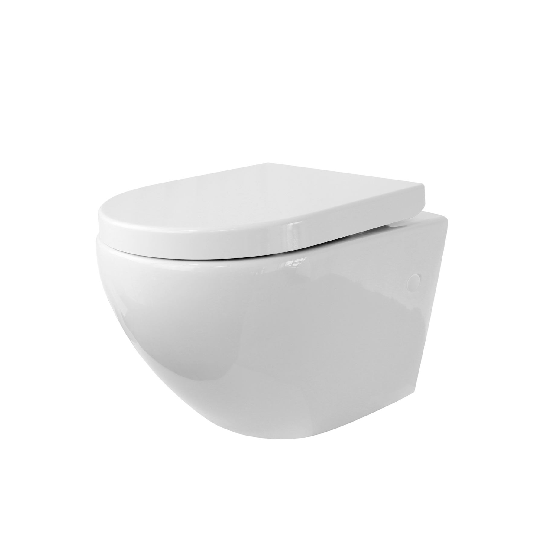 Toilette Hänge SOFTCLOSE Duschbär Sitz mit Redonde Absenkautomatik | Spülrandlos abnehmbar WC inkl. WC 